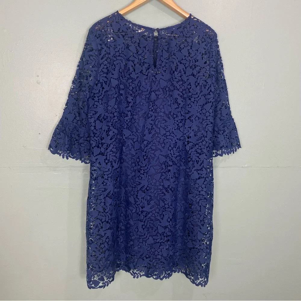 Boden Brittany Lace Blue‎ Dress Sz 16 W0027